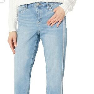 Skinny Girl Celeste Straight Ankle Jeans with gold stripe size 24W. NWT